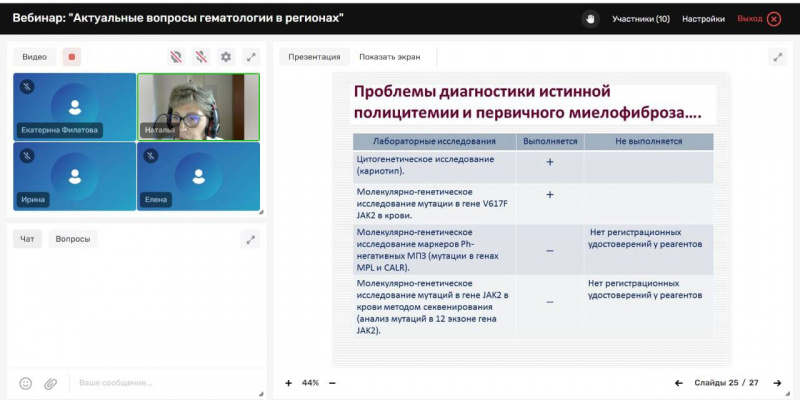 по инициативе главного гематолога иркутской области натальи сараевой состоялся вебинар «актуальные вопросы гематологии в регионах»